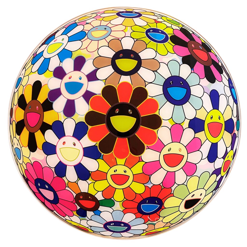 takashi murakami flower ball lots of colors galerie paul janssen