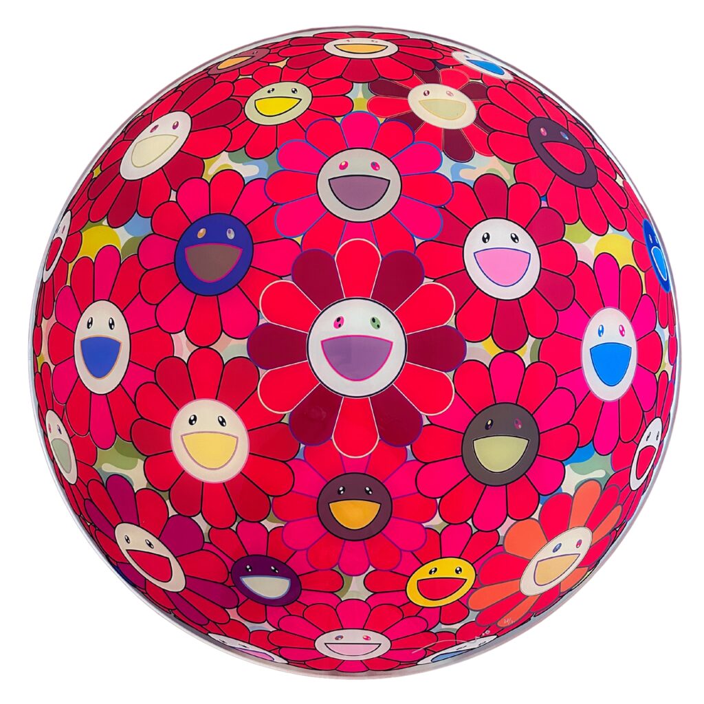 takashi murakami flower ball red cliff galerie paul janssen