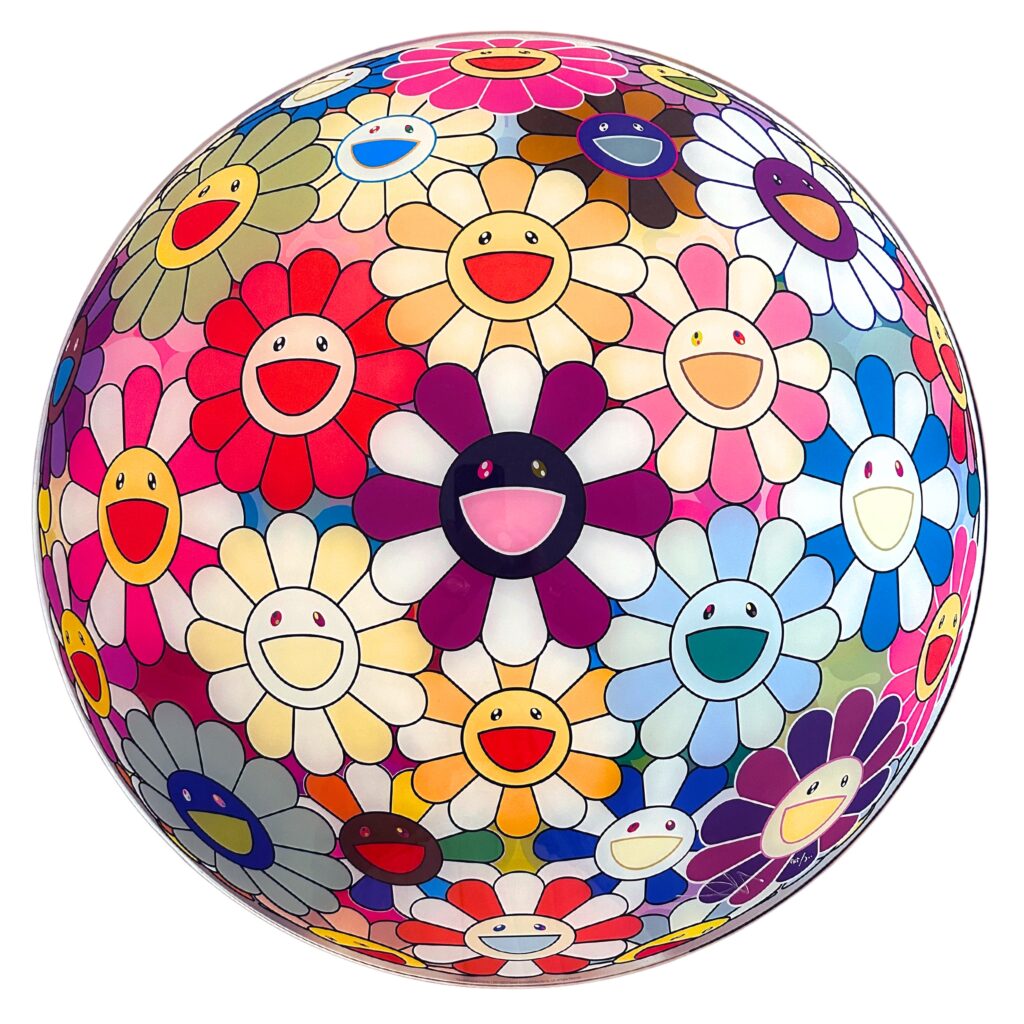 takashi murakami flower ball sexual violet galerie paul janssen