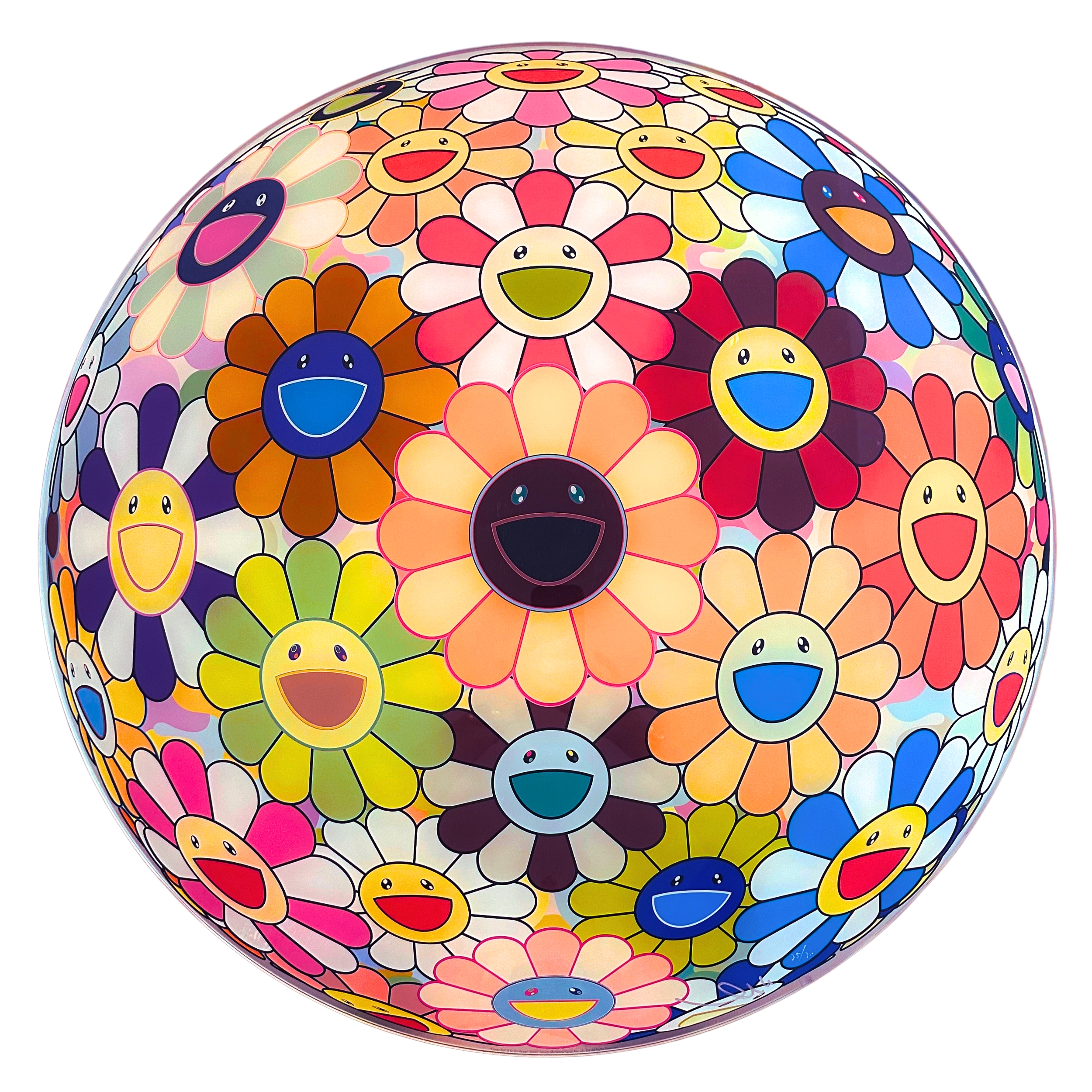 takashi murakami flower ball sun flower galerie paul janssen saint-tropez