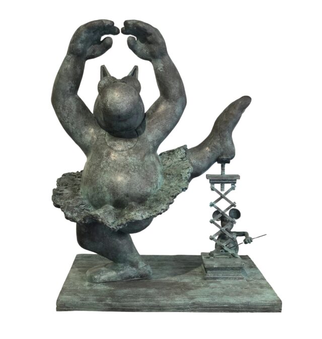 tutu et grominet geluck philippe bronze sculpture limited edition