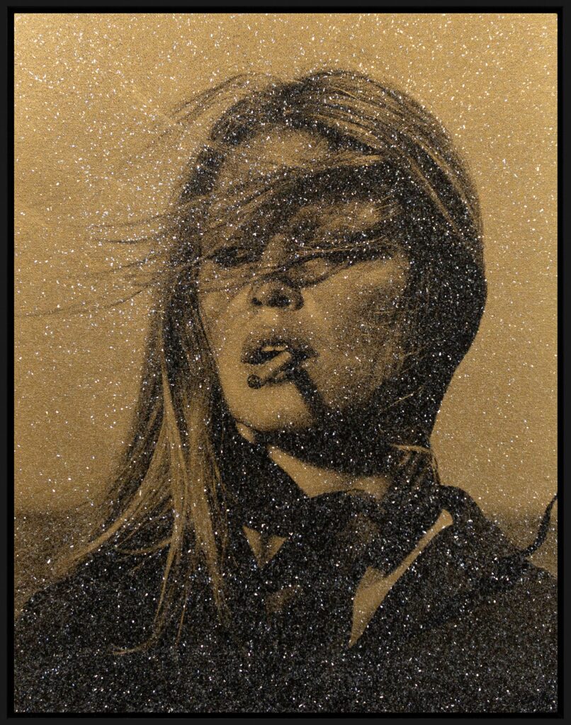 russell young brigitte bardot gold diamond dust