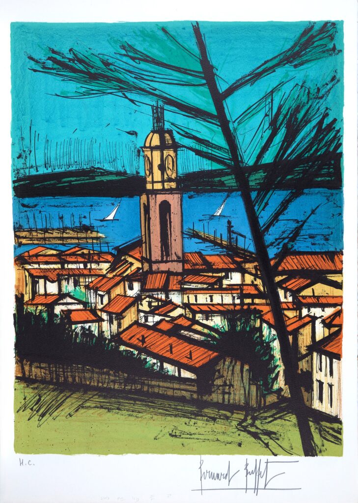 Bernard buffet: L'église et la baie